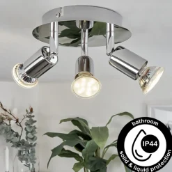 Plafonnier Morges Led Chrome, 3 Lumieres