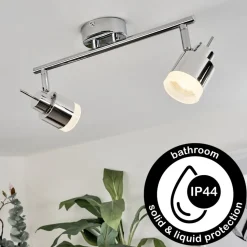 Plafonnier Morges Led Chrome, 2 Lumieres