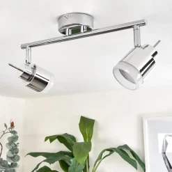 Plafonnier Morges Led Chrome, 2 Lumieres