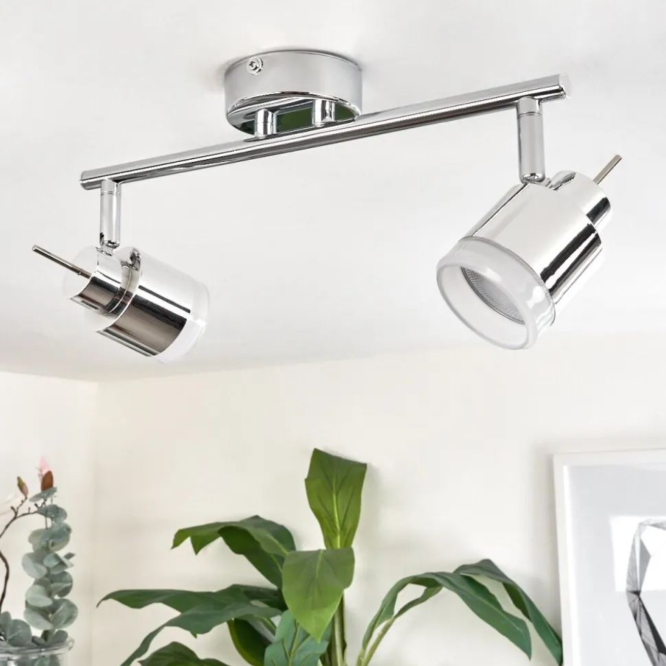 Plafonnier Morges Led Chrome, 2 Lumieres