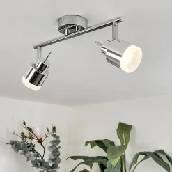 Plafonnier Morges Led Chrome, 2 Lumieres