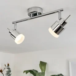 Plafonnier Morges Led Chrome, 2 Lumieres