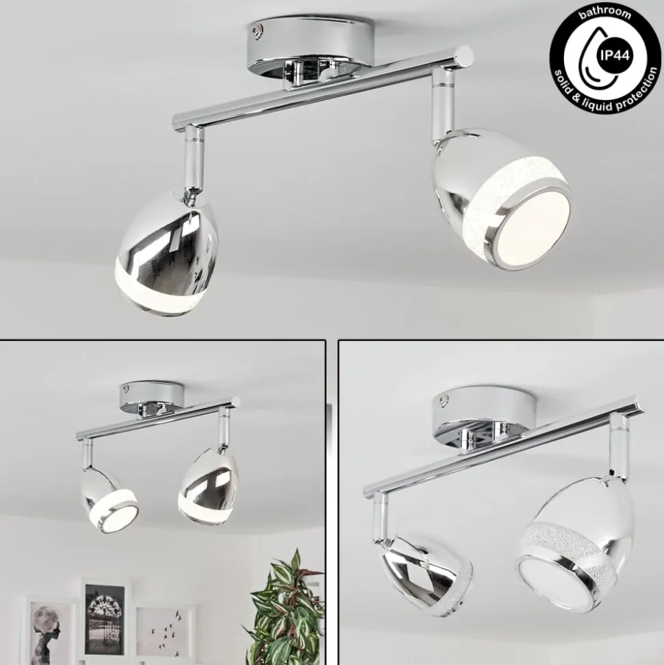 Plafonnier Morges Led Chrome, 2 Lumieres