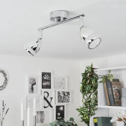 Plafonnier Morges Led Chrome, 2 Lumieres