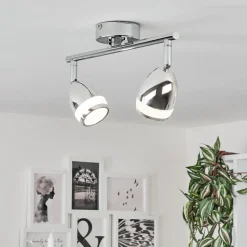 Plafonnier Morges Led Chrome, 2 Lumieres