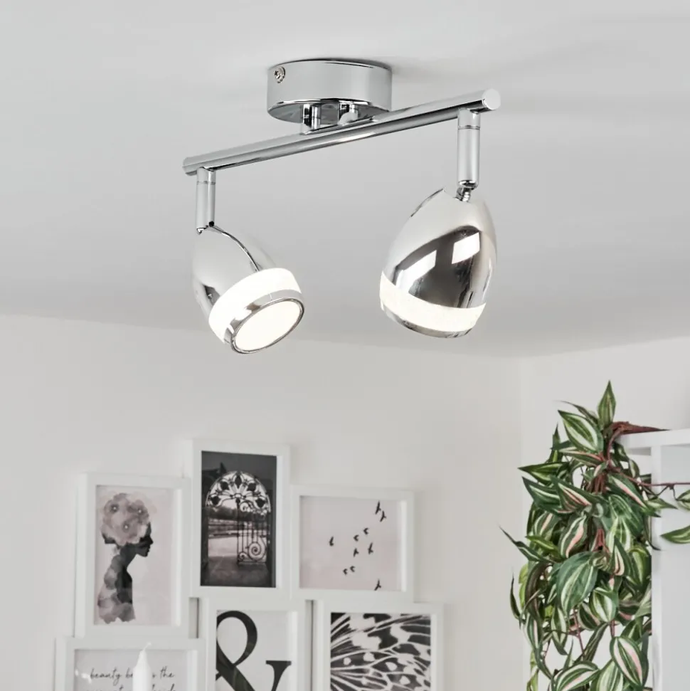 Plafonnier Morges Led Chrome, 2 Lumieres