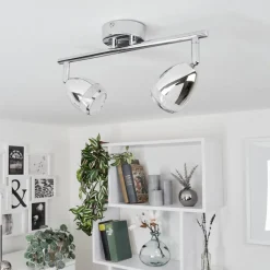 Plafonnier Morges Led Chrome, 2 Lumieres