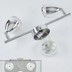 Plafonnier Morges Led Chrome, 2 Lumieres