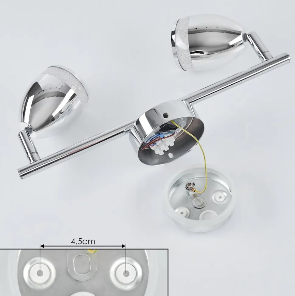 Plafonnier Morges Led Chrome, 2 Lumieres