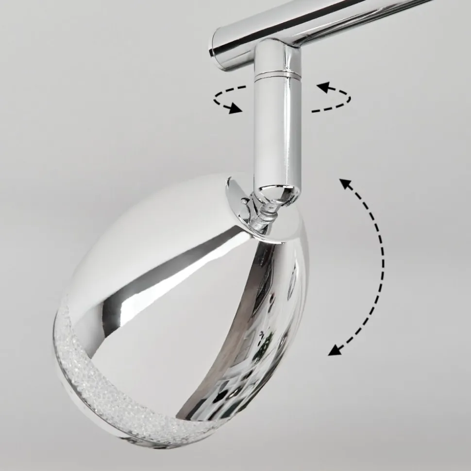Plafonnier Morges Led Chrome, 2 Lumieres