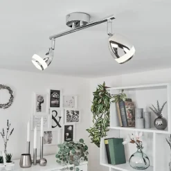 Plafonnier Morges Led Chrome, 2 Lumieres