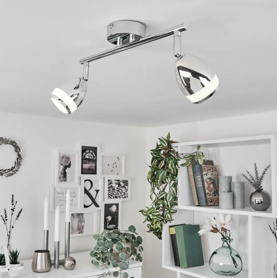 Plafonnier Morges Led Chrome, 2 Lumieres