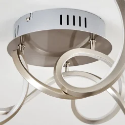 Plafonnier Moskau Led Nickel Mat, 1 Lumiere