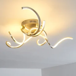 Plafonnier Moskau Led Nickel Mat, 1 Lumiere
