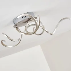 Plafonnier Moskau Led Nickel Mat, 1 Lumiere