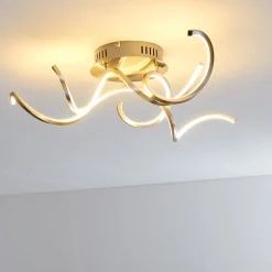 Plafonnier Moskau Led Nickel Mat, 1 Lumiere