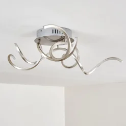 Plafonnier Moskau Led Nickel Mat, 1 Lumiere