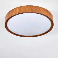 Plafonnier Nexo Led Bois Fonce, 1 Lumiere
