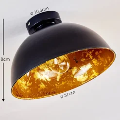 Plafonnier Nome Noir, 1 Lumiere