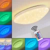 Plafonnier Norton Star Led Blanc, 1 Lumiere, Telecommandes, Changeur De Couleurs