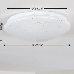 Plafonnier Norton Star Led Blanc, 1 Lumiere, Telecommandes, Changeur De Couleurs