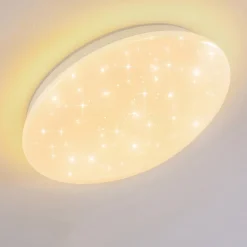 Plafonnier Norton Star Led Blanc, 1 Lumiere, Telecommandes, Changeur De Couleurs