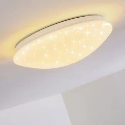 Plafonnier Norton Star Led Blanc, 1 Lumiere, Telecommandes, Changeur De Couleurs