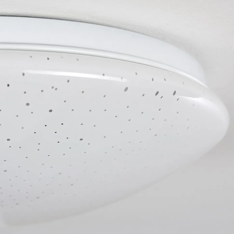 Plafonnier Norton Star Led Blanc, 1 Lumiere, Telecommandes, Changeur De Couleurs