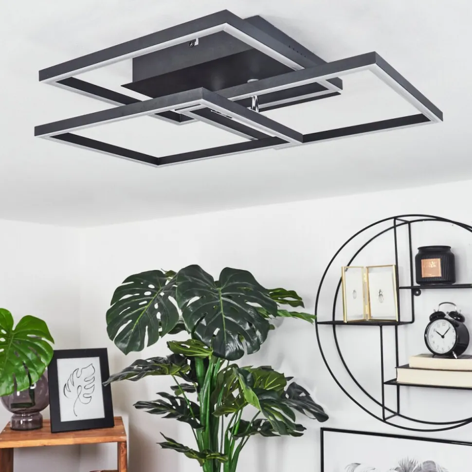 Plafonnier Oberegg Led Blanc, 1 Lumiere, Telecommandes