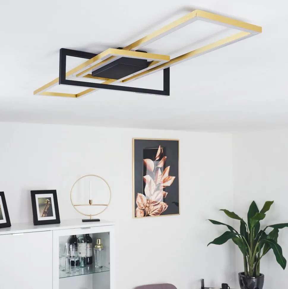 Plafonnier Omega Led Noir, 1 Lumiere