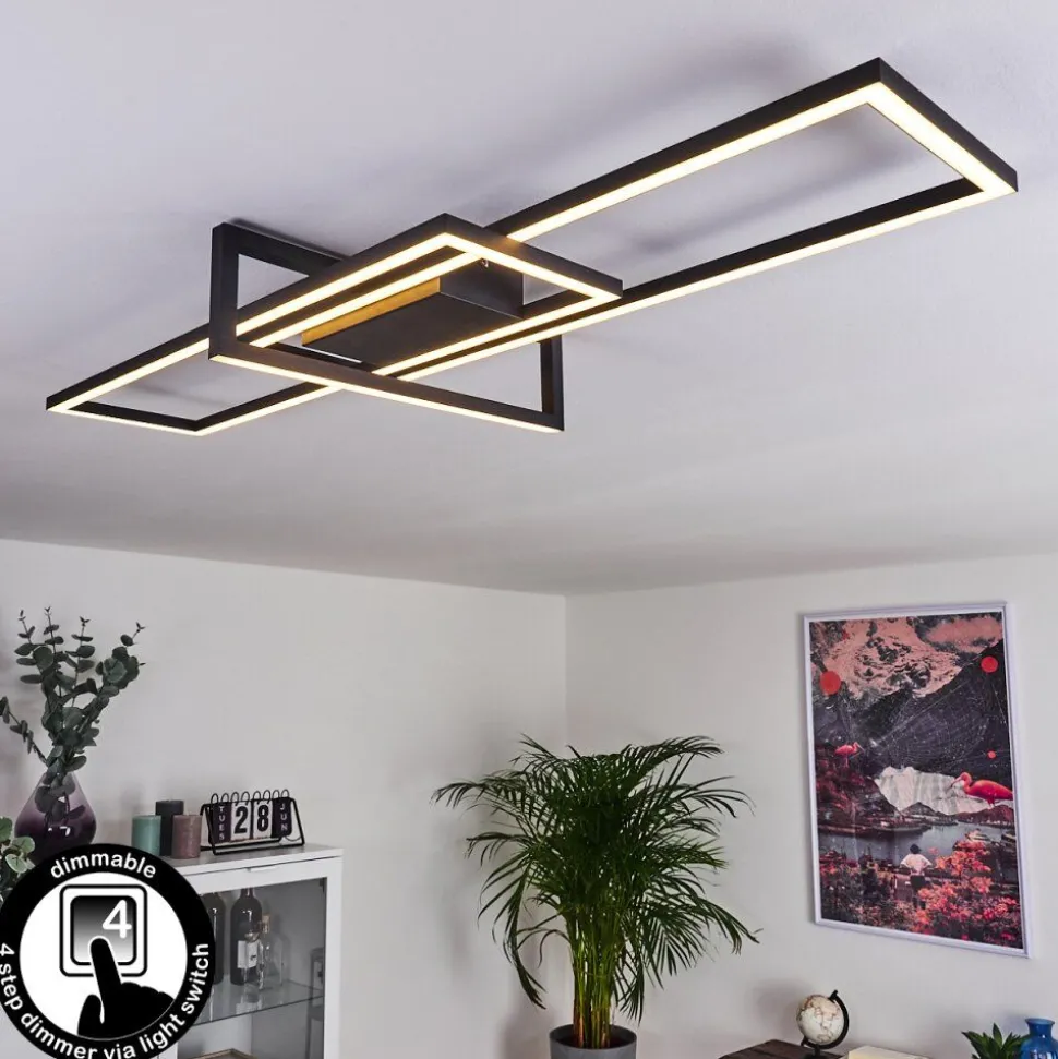 Plafonnier Omega Led Noir, 1 Lumiere