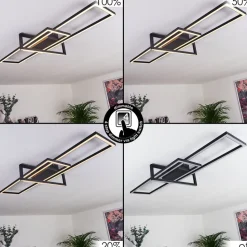 Plafonnier Omega Led Noir, 1 Lumiere