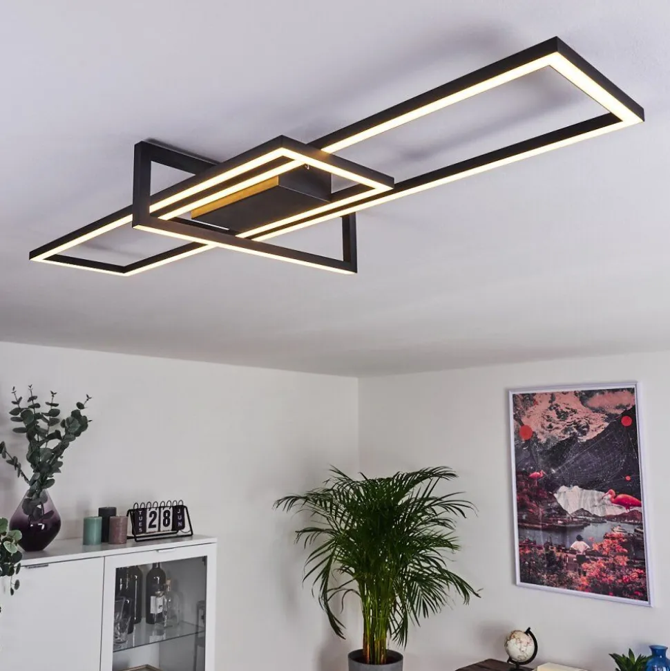 Plafonnier Omega Led Noir, 1 Lumiere