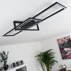 Plafonnier Omega Led Noir, 1 Lumiere