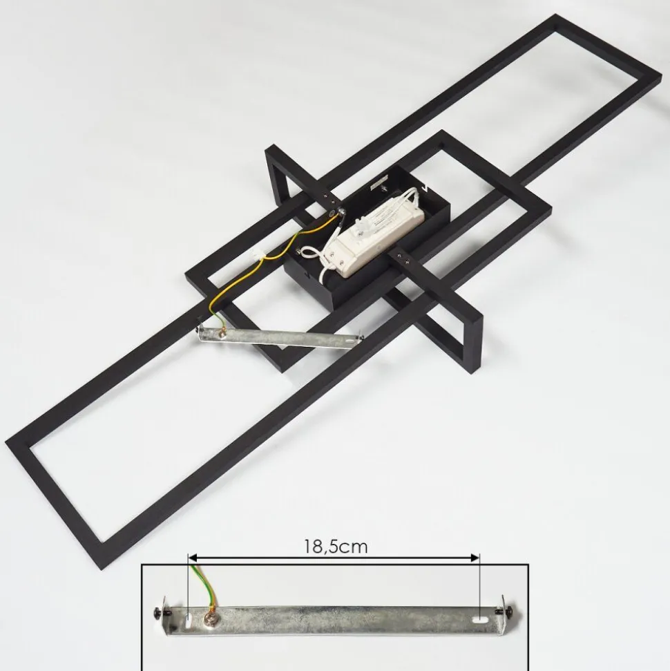 Plafonnier Omega Led Noir, 1 Lumiere