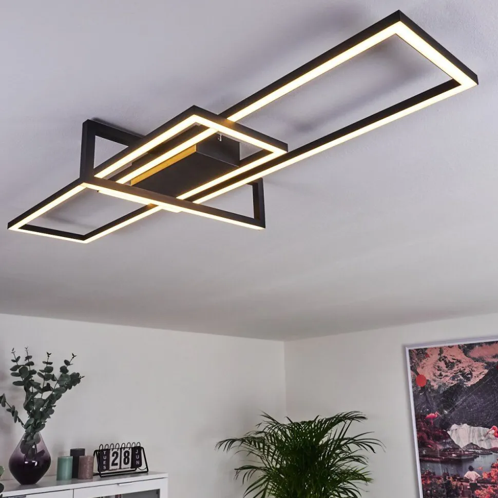 Plafonnier Omega Led Noir, 1 Lumiere