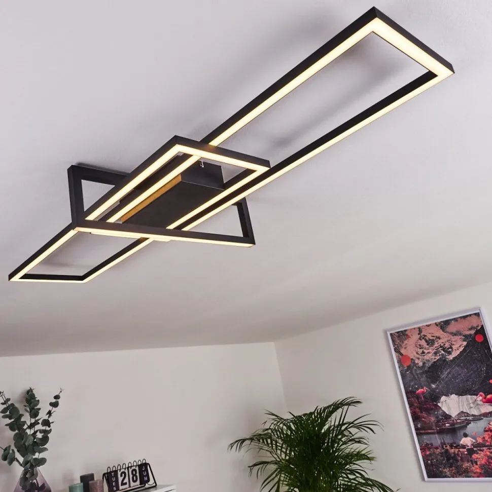Plafonnier Omega Led Noir, 1 Lumiere