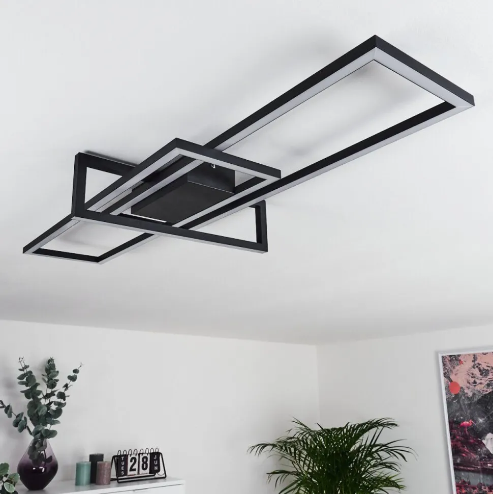 Plafonnier Omega Led Noir, 1 Lumiere