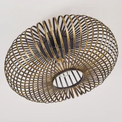 Plafonnier Oravi Noir Dore, 1 Lumiere