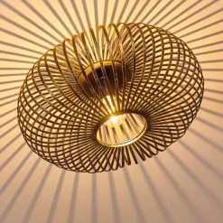 Plafonnier Oravi Noir Dore, 1 Lumiere