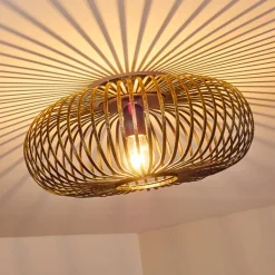 Plafonnier Oravi Noir Dore, 1 Lumiere