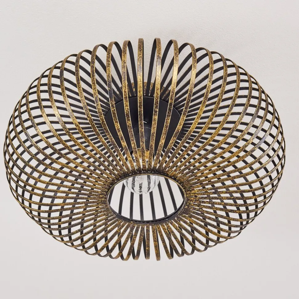 Plafonnier Oravi Noir Dore, 1 Lumiere