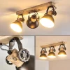 Plafonnier Orny Anthracite, Bois Clair, 3 Lumieres