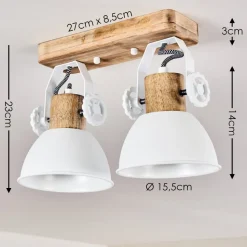 Plafonnier Orny Blanc, 2 Lumieres