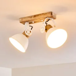 Plafonnier Orny Blanc, 2 Lumieres