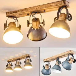 Plafonnier Orny Bois Clair, 3 Lumieres