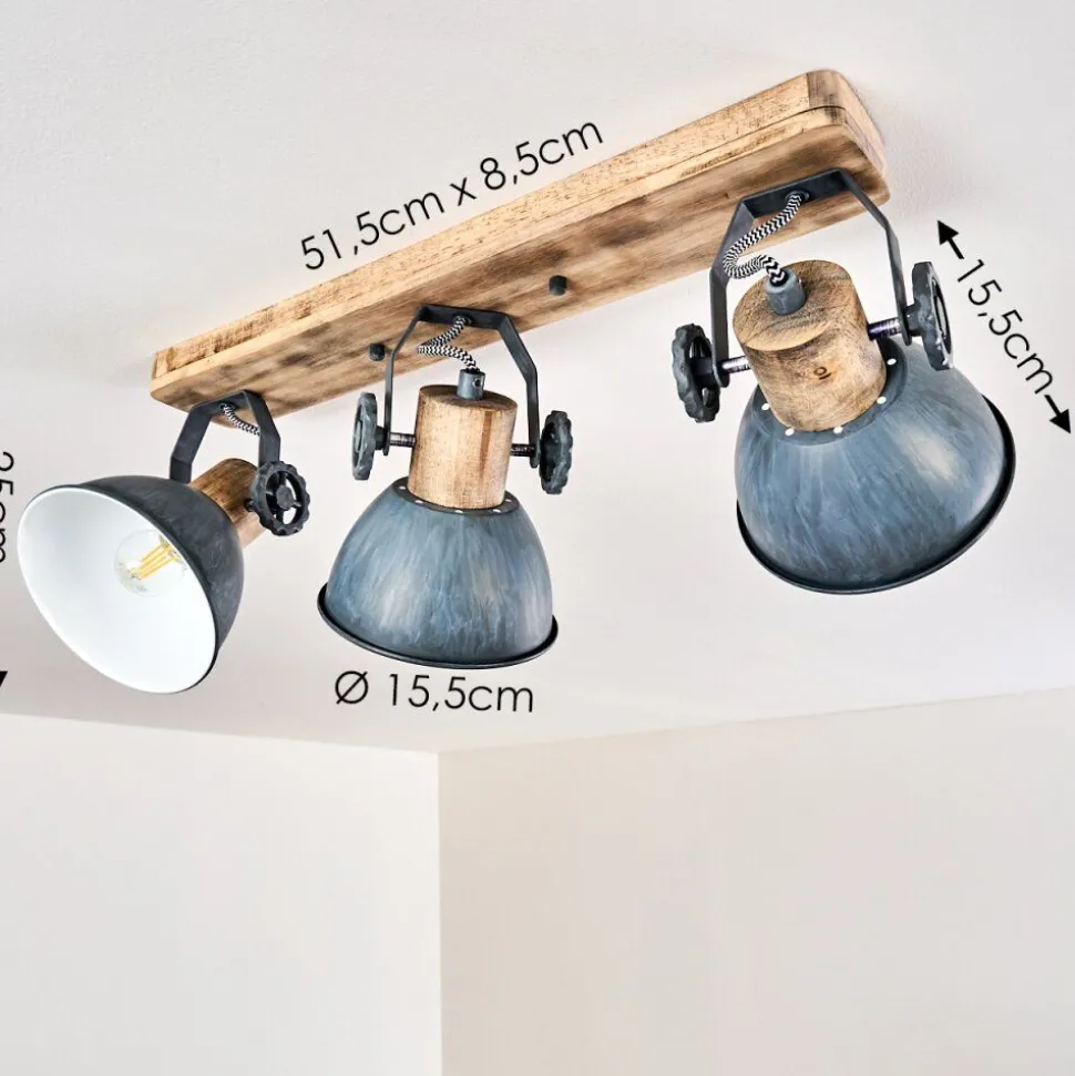 Plafonnier Orny Bois Clair, 3 Lumieres