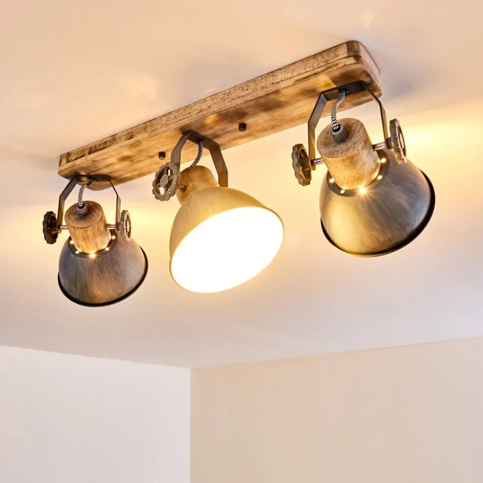 Plafonnier Orny Bois Clair, 3 Lumieres