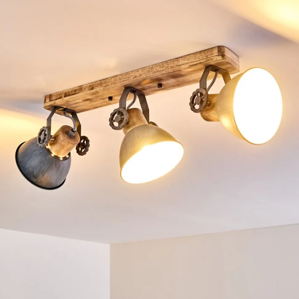 Plafonnier Orny Bois Clair, 3 Lumieres