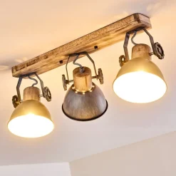 Plafonnier Orny Bois Clair, 3 Lumieres